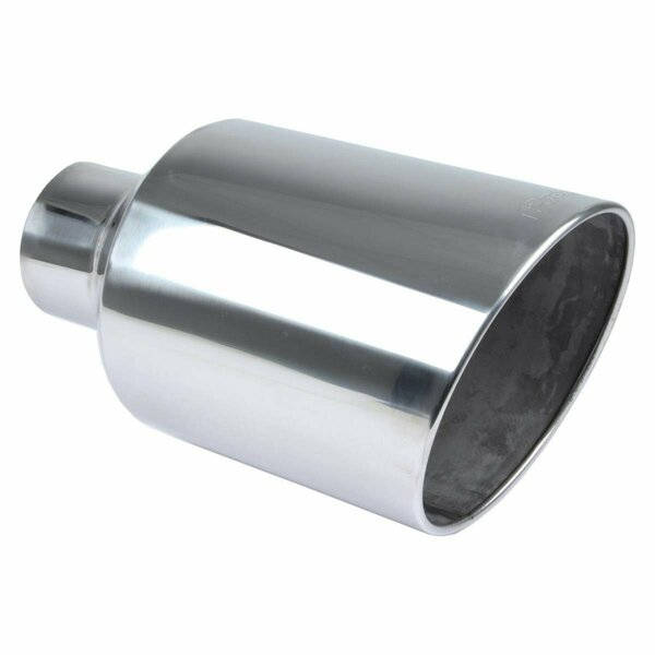 Pypes Performance Exhaust 5 x 10 x 18 in. Rolled Bolt on Tail Pipe Tip, White PYPEVT510